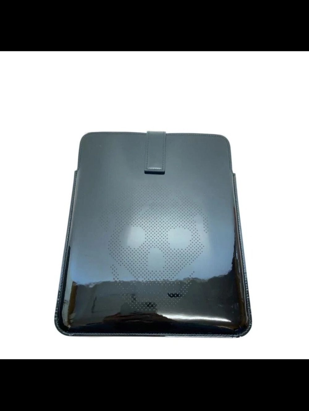 Alexander McQueen Bag Enamel Black Unisex Rectangle Purse Accessory Collection